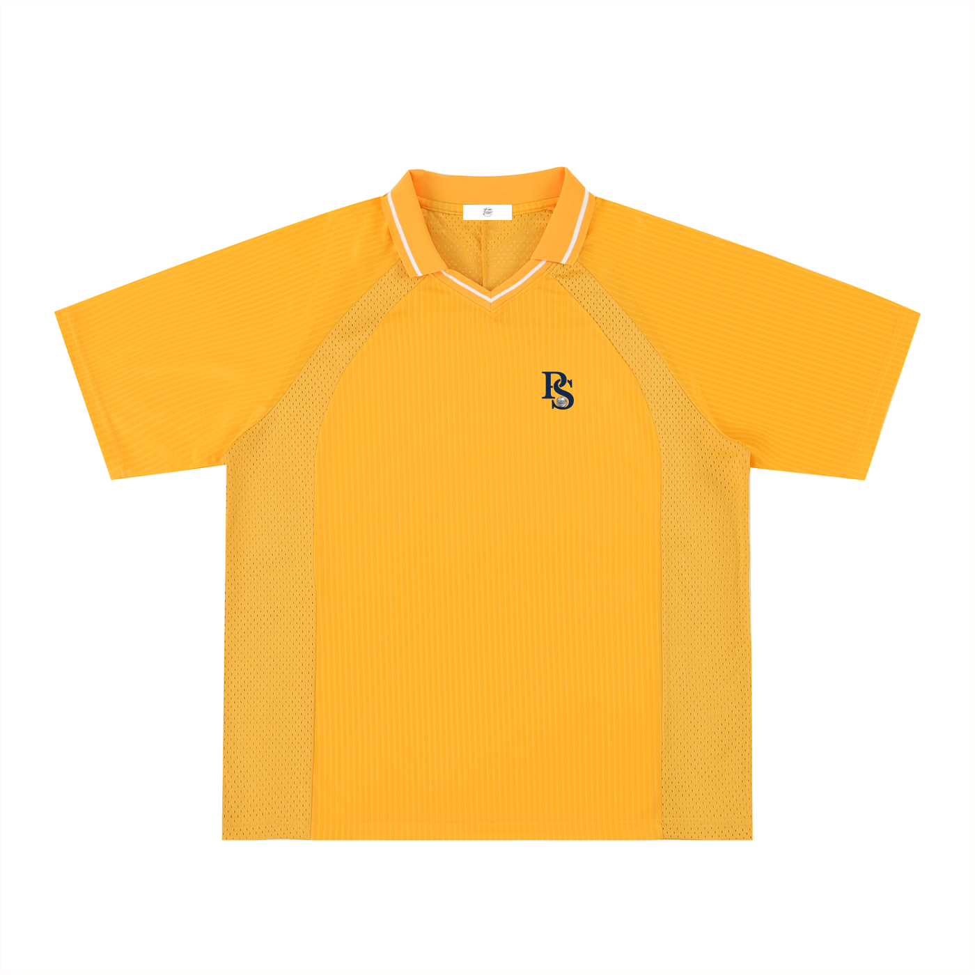 Maillot Rayé Col V Oversize — Jaune