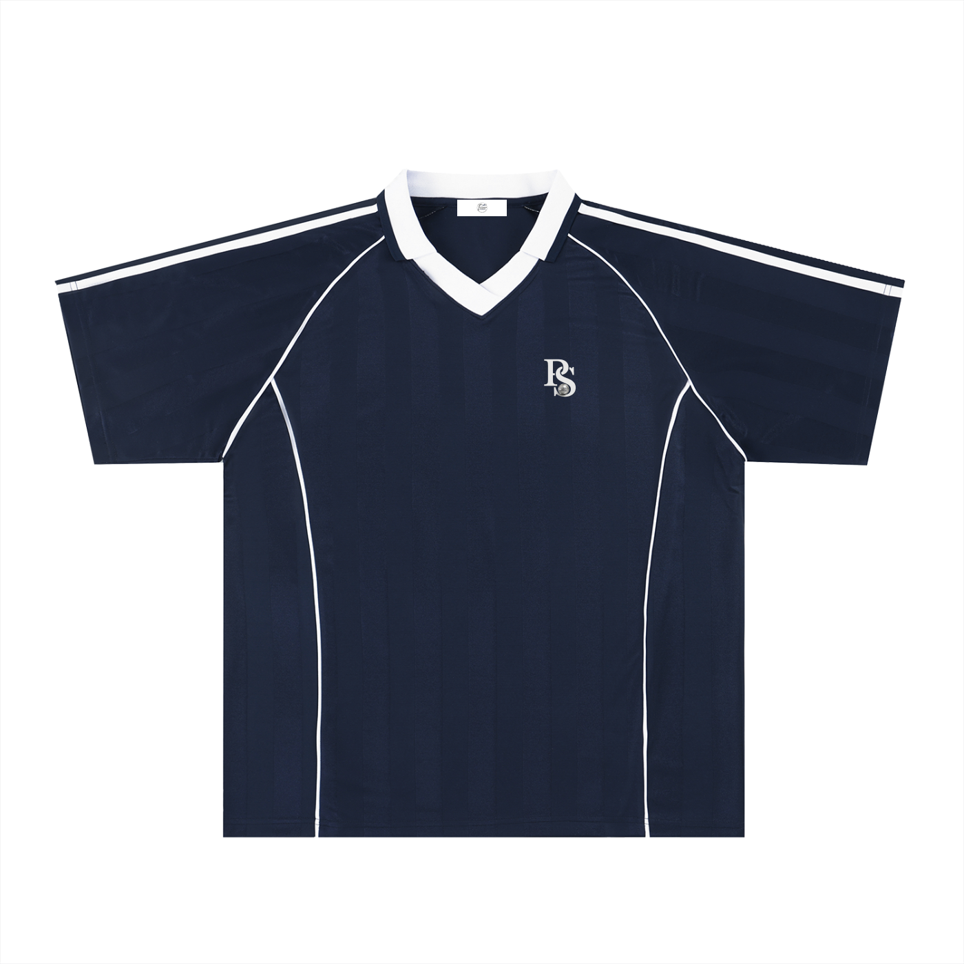 Maillot à Col et Rayures Contrastées
