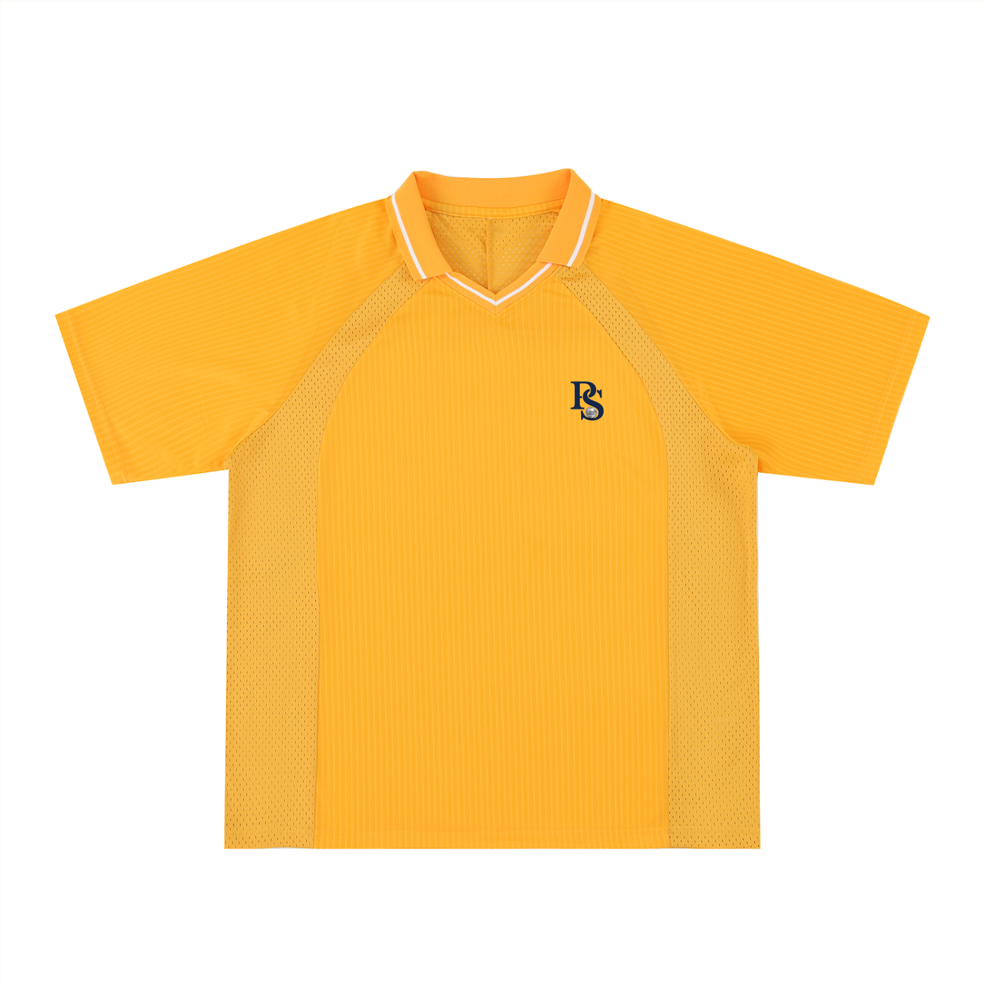 Maillot Rayé Col V Oversize — Jaune