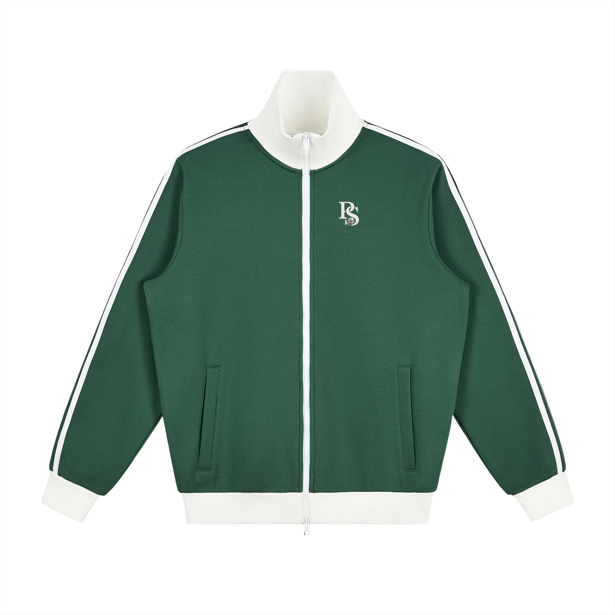 Veste de Survêtement Molletonnée à Bandes Latérales Contrastées