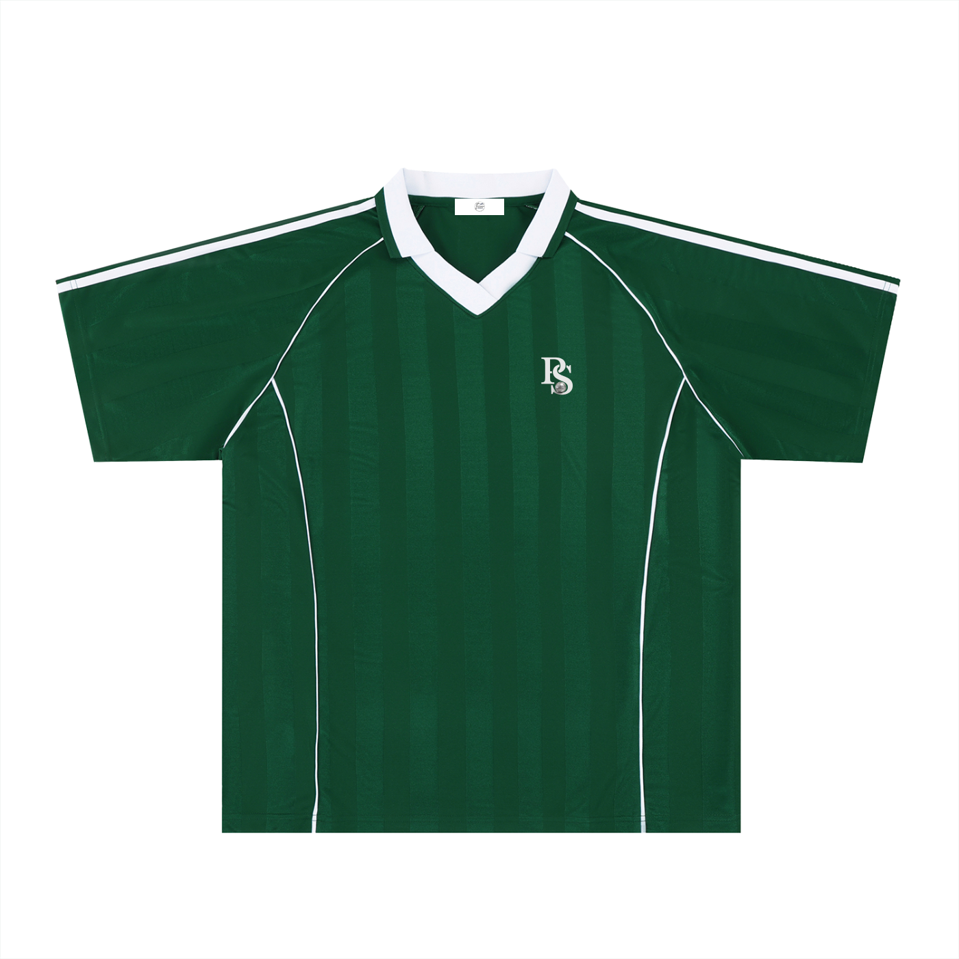 Maillot à Col et Rayures Contrastées