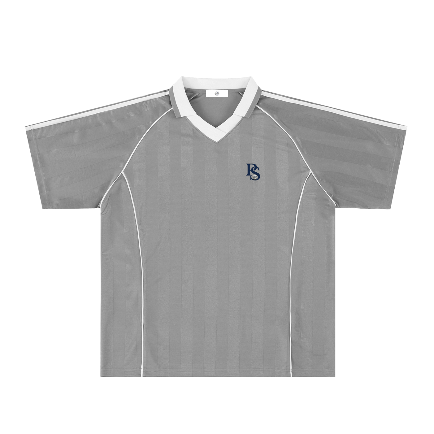 Maillot à Col et Rayures Contrastées