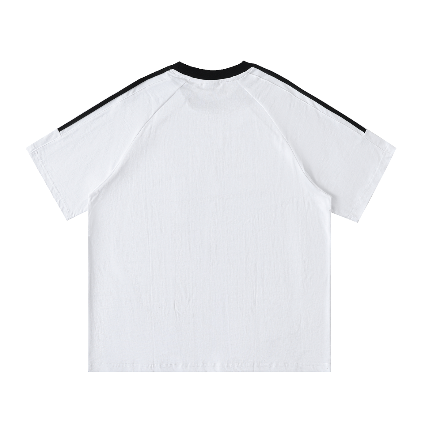 T-shirt Coton Col Rond Bandes Contrastées — Pétanque Sportif