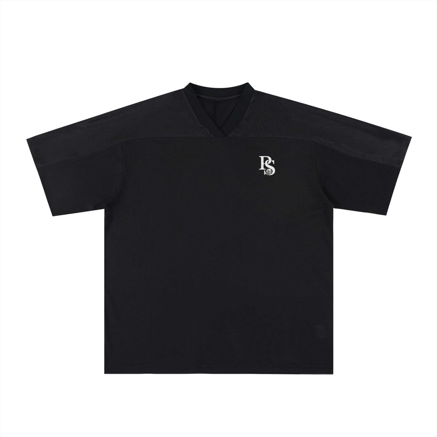 Maillot Mesh Oversize Noir — Pétanque Sportif