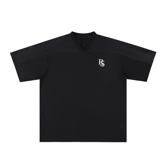 Maillot Mesh Oversize Noir — Pétanque Sportif