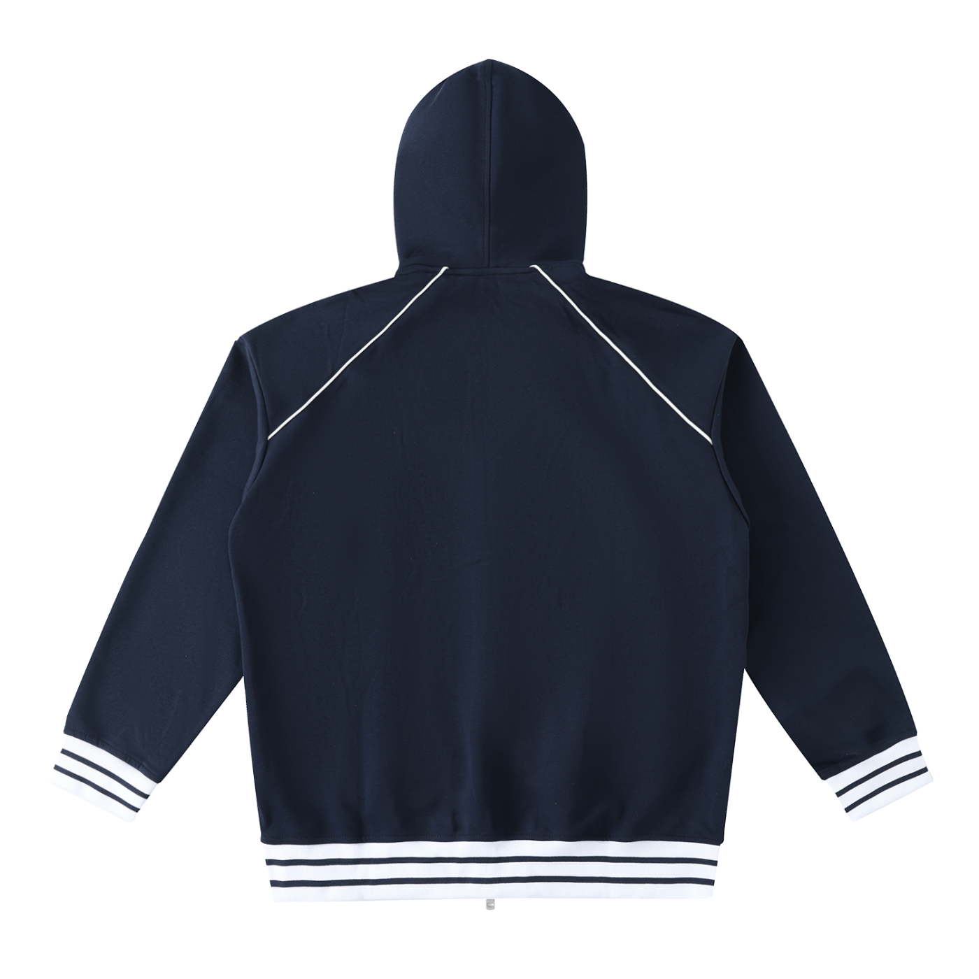 Sweat à Capuche Zippé à Bandes Contrastées