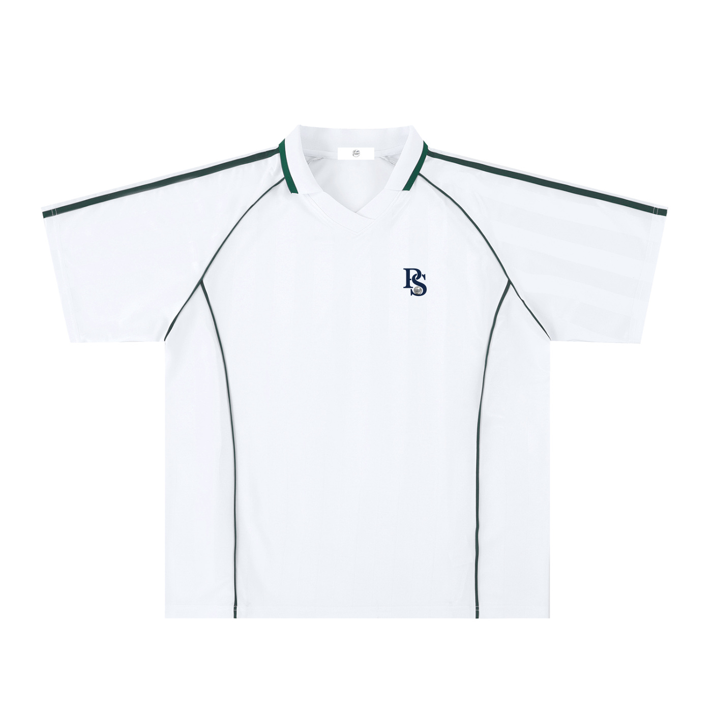Maillot à Col et Rayures Contrastées