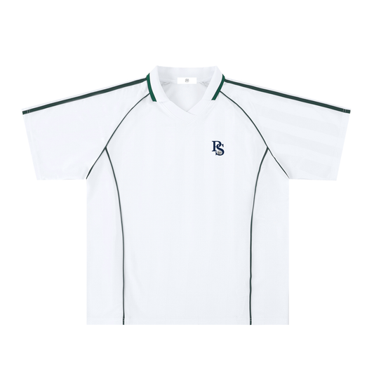 Maillot à Col et Rayures Contrastées