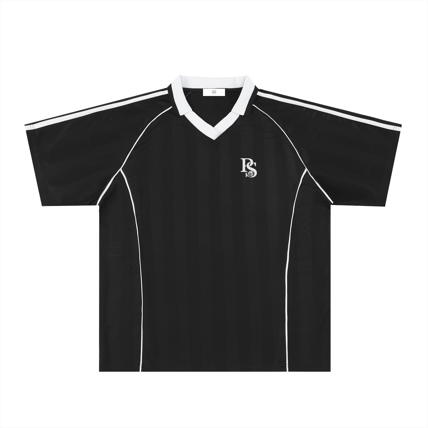 Maillot à Col et Rayures Contrastées