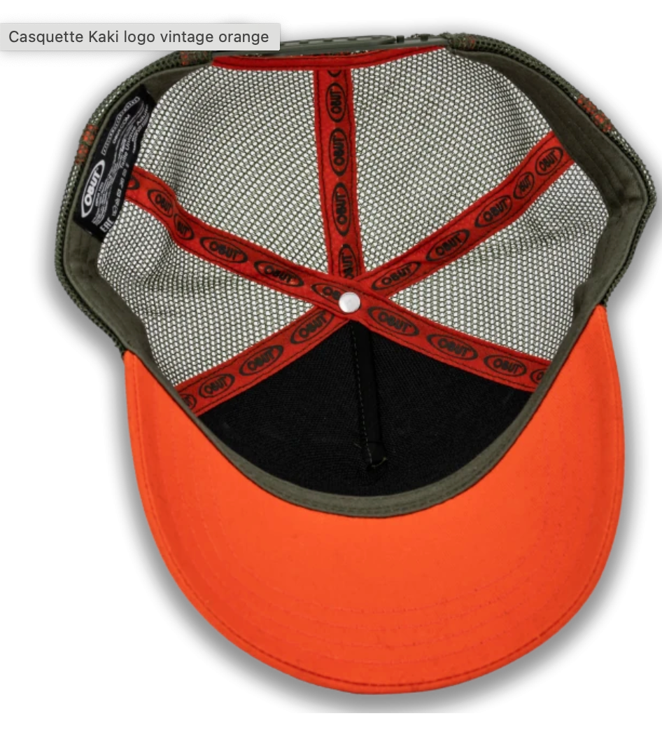 Casquette Obut Kaki Logo Vintage Orange