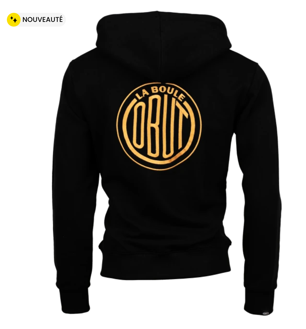 Gilet Capuche Homme Obut La Boule Noir/Or