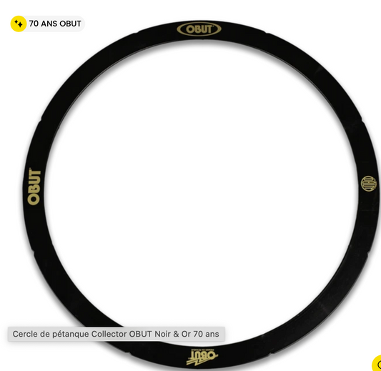 Cercle de Pétanque Collector Obut Noir & Or — 70 ans