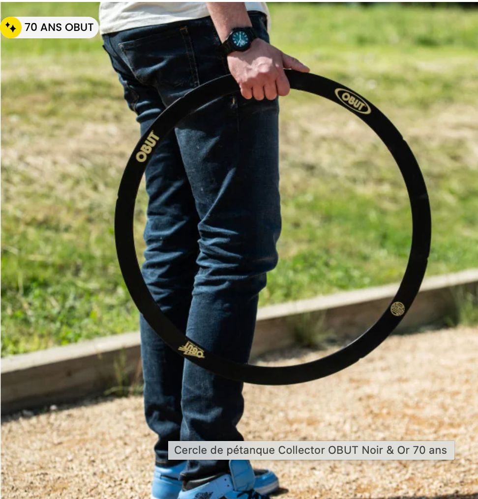 Cercle de Pétanque Collector Obut Noir & Or — 70 ans
