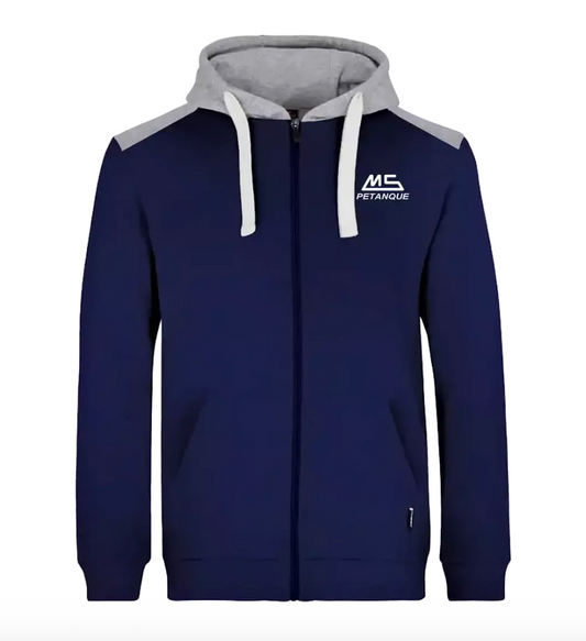 Veste de Survêtement à Capuche MS Pétanque Bleu Marine