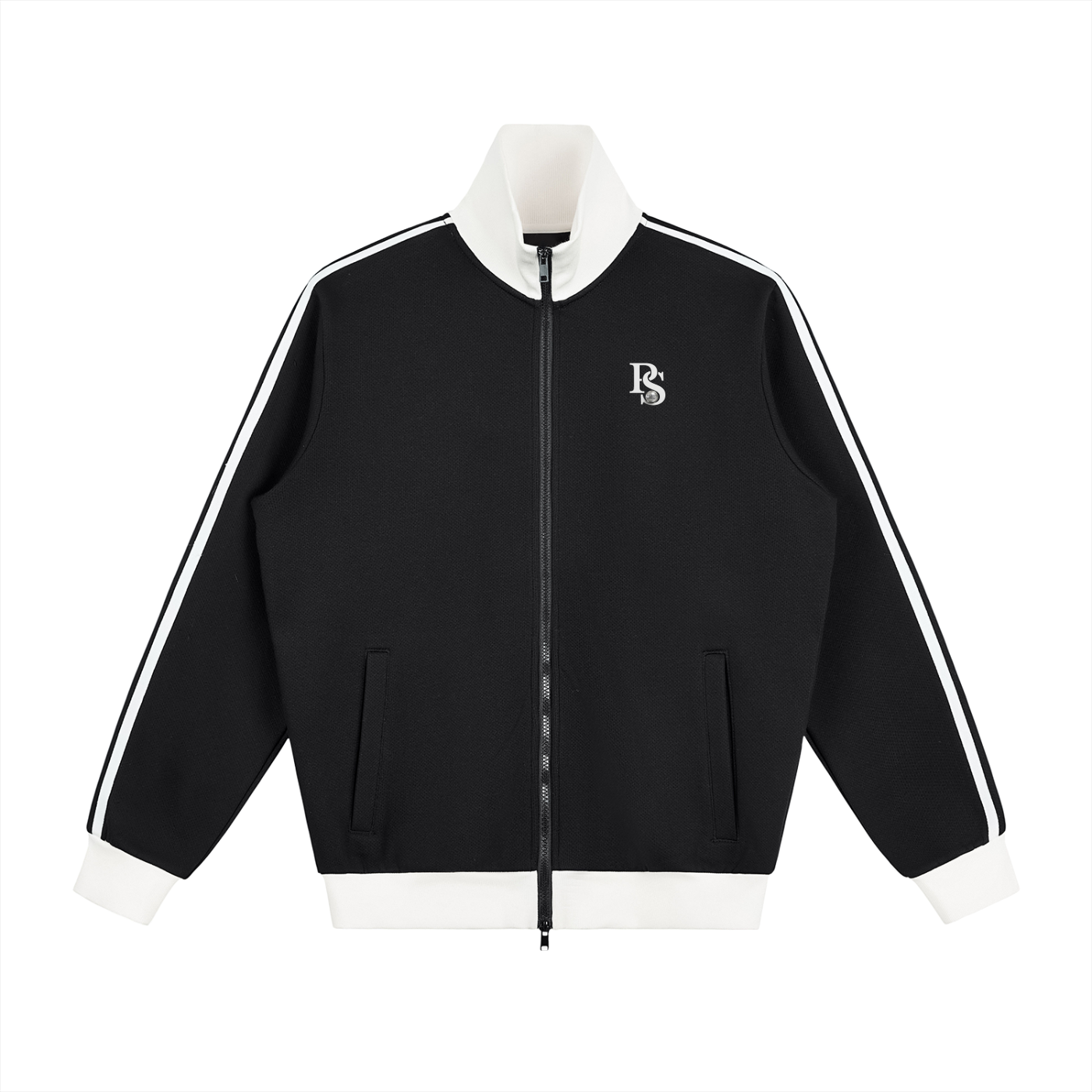 Veste de Survêtement Molletonnée à Bandes Latérales Contrastées