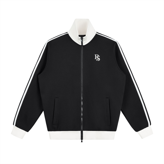 Veste de Survêtement Molletonnée à Bandes Latérales Contrastées