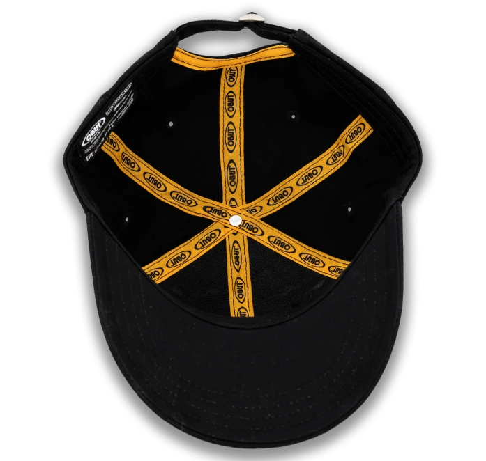 Casquette Obut Noire Logo Vintage Moutarde