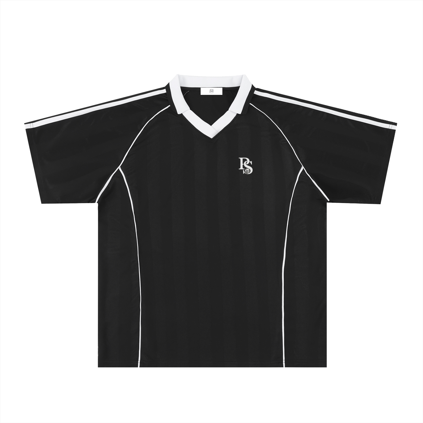 Maillot à Col et Rayures Contrastées