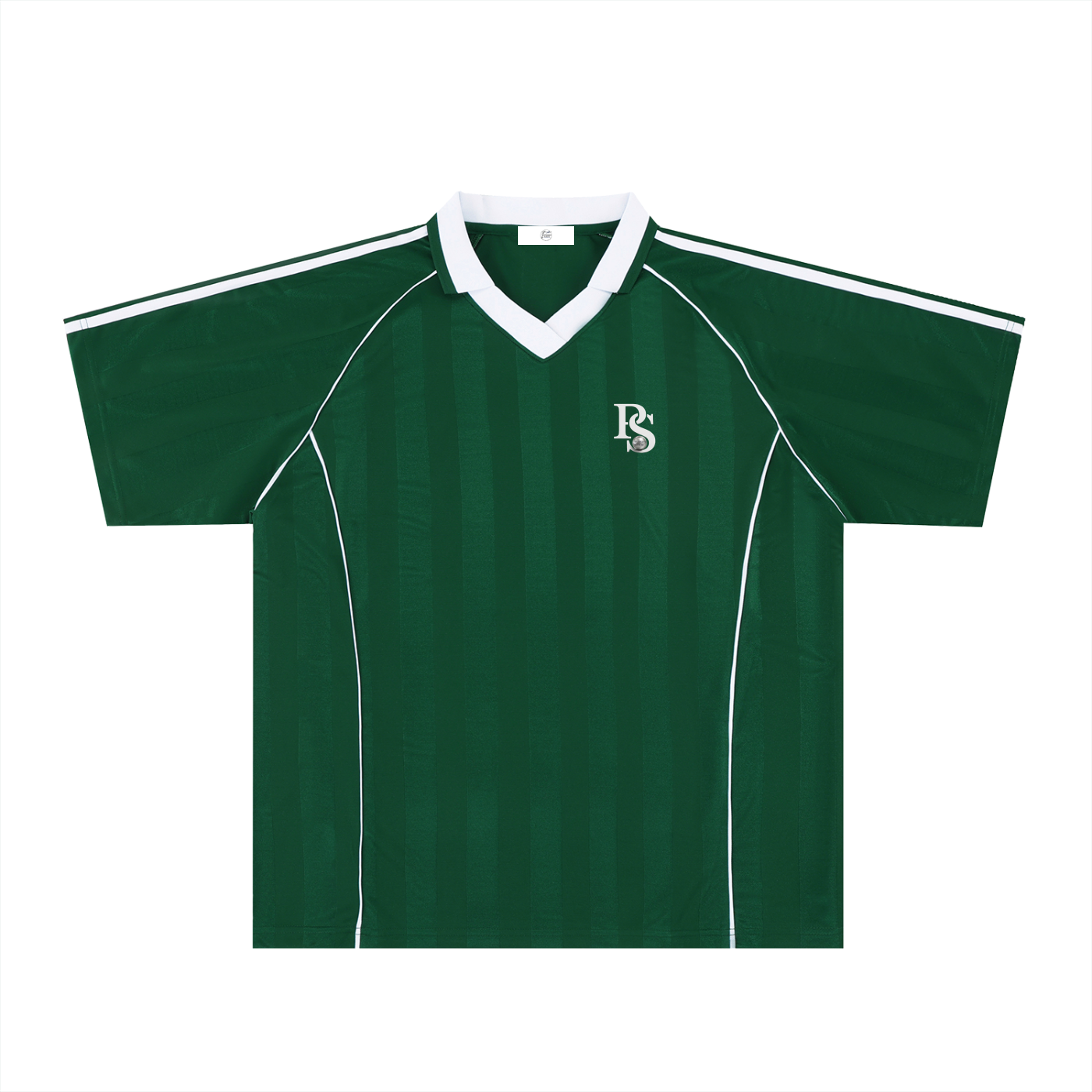 Maillot à Col et Rayures Contrastées