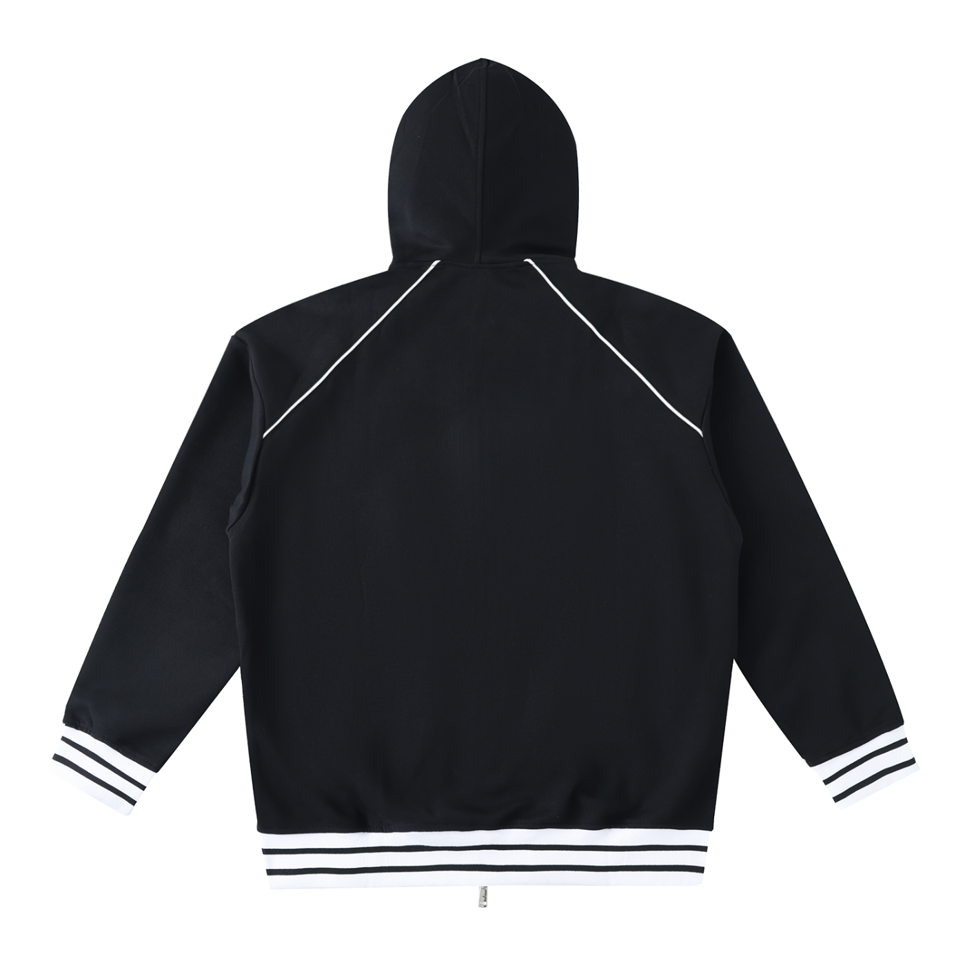 Sweat à Capuche Zippé à Bandes Contrastées