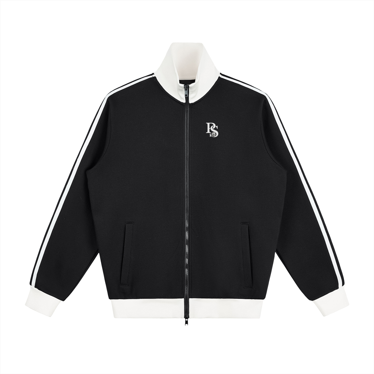 Veste de Survêtement Molletonnée à Bandes Latérales Contrastées
