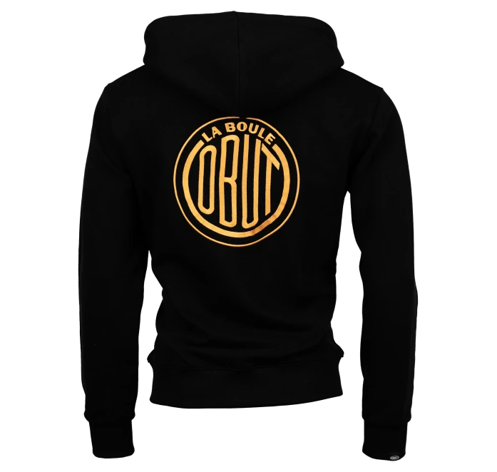 Gilet Capuche Homme Obut La Boule Noir/Or