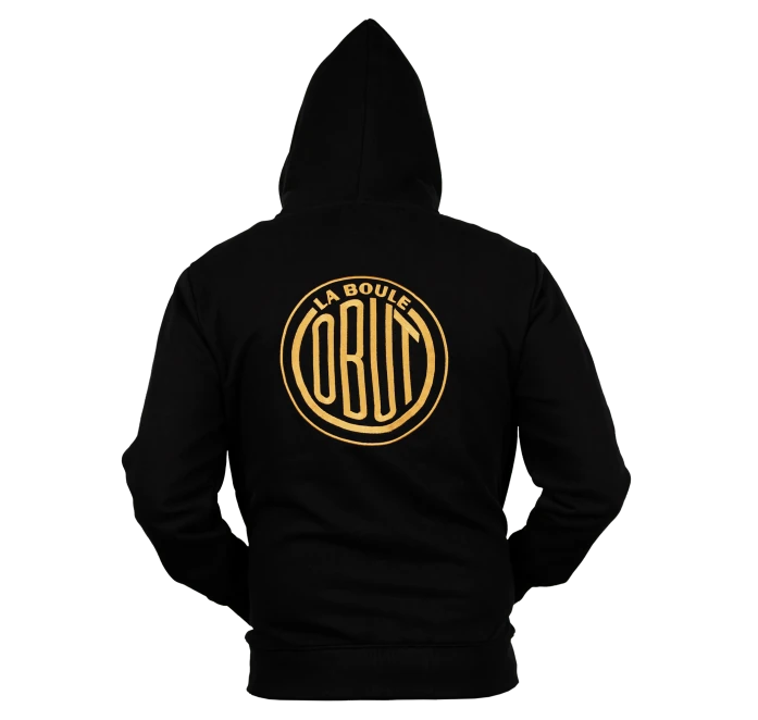 Gilet Capuche Homme Obut La Boule Noir/Or
