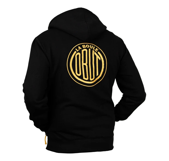 Gilet Capuche Homme Obut La Boule Noir/Or