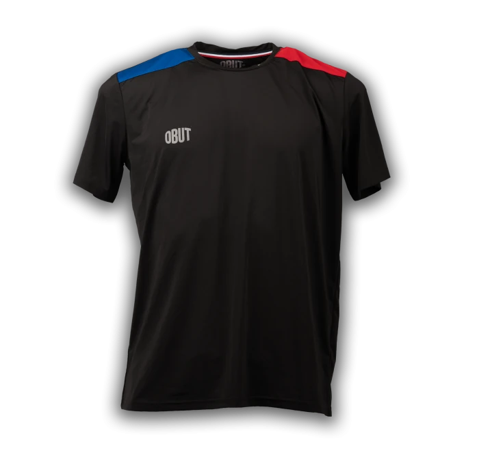 Maillot T-Shirt OBUT noir tricolore – vue face