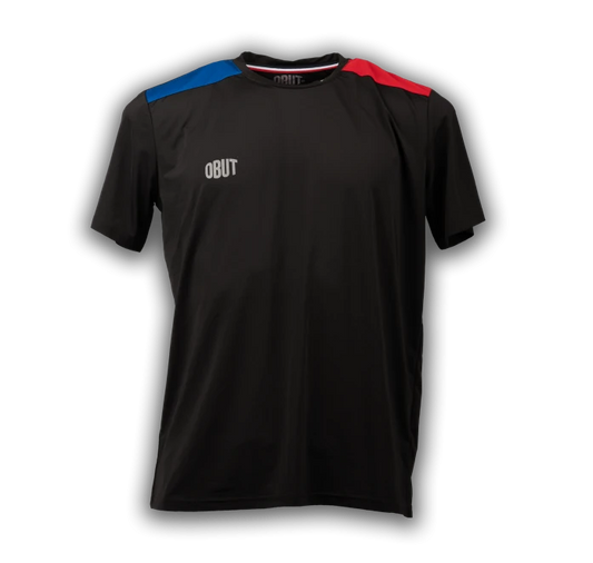 Maillot T-Shirt OBUT noir tricolore – vue face