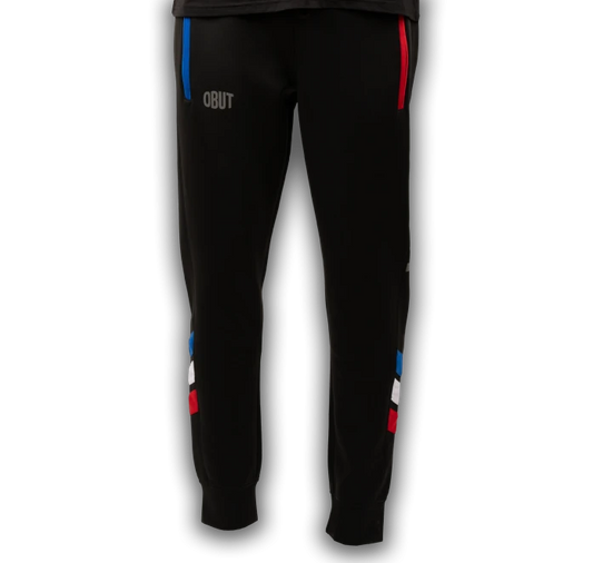 Pantalon survêtement OBUT noir tricolore – vue face