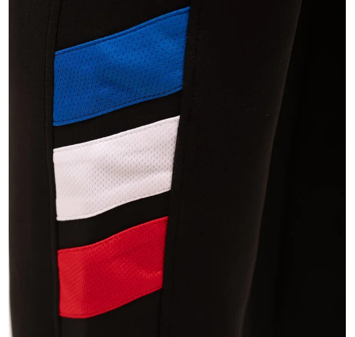 Pantalon survêtement OBUT – détail bandes tricolores